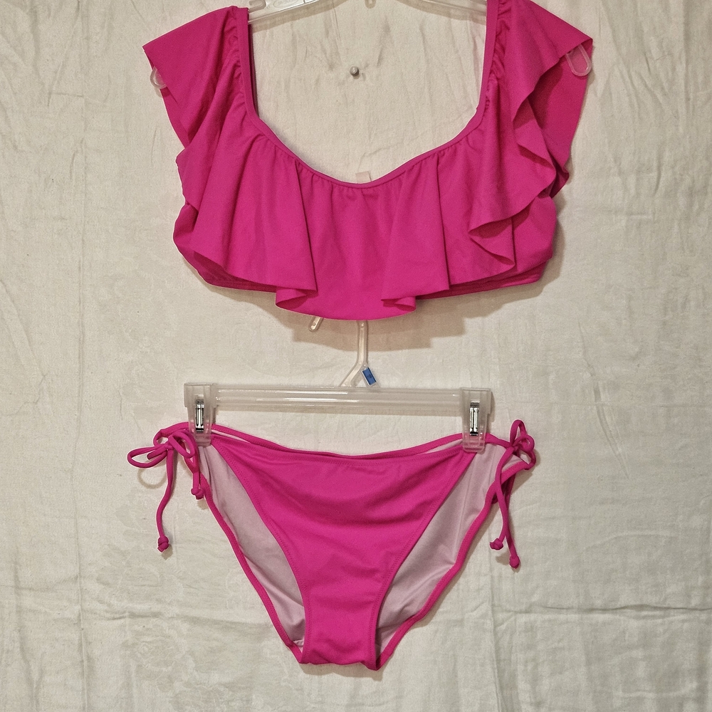 Victoria's Secret Vibrant Pink Ruffle Bikini